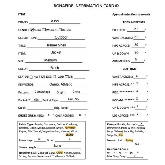 Vuori Mens Outdoor Trainer Shell Jacket Size Medium Black SP EXC - Picture 12 of 12